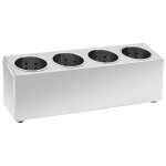 Vidaxl porte - couverts 4 grilles rectangulaire acier inoxydable