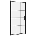 Vidaxl porte de douche verre tremp 100x178 cm noir