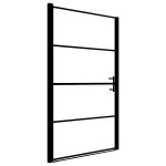 Vidaxl porte de douche verre tremp� 100x178 cm noir