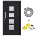 Vidaxl porte d'entr�e anthracite 108x208 cm
