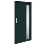 Vidaxl porte d'entr�e anthracite 108x208 cm pvc
