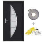 Vidaxl porte d'entrée anthracite 88x200 cm pvc Vidaxl porte d'entrée anthracite 88x200 cm pvc