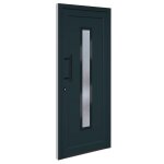 Vidaxl porte d'entr�e anthracite 88x200 cm pvc