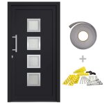 Vidaxl porte d'entr�e anthracite 98x190 cm