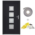 Vidaxl porte d'entrée anthracite 98x190 cm pvc Vidaxl porte d'entrée anthracite 98x190 cm pvc