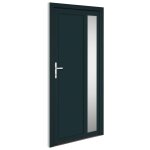 Vidaxl porte d'entr�e anthracite 98x200 cm pvc
