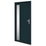Vidaxl porte d'entr�e anthracite 98x208 cm pvc