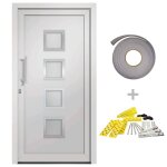 Vidaxl porte d'entr�e blanc 108x200 cm
