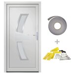 Vidaxl porte d'entrée blanc 88x200 cm pvc Vidaxl porte d'entrée blanc 88x200 cm pvc