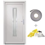 Vidaxl porte d'entr�e blanc 88x200 cm pvc