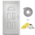 Vidaxl porte d'entr�e blanc 88x208 cm pvc