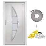 Vidaxl porte d'entr�e blanc 98x190 cm pvc