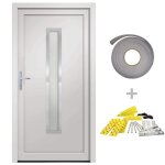 Vidaxl porte d'entr�e blanc 98x200 cm pvc