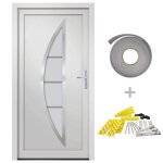 Vidaxl porte d'entr�e blanc 98x200 cm pvc