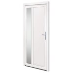 Vidaxl porte d'entr�e blanc 98x208 cm pvc