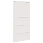 Vidaxl porte de grange blanc 100x208 cm bois massif de pin