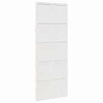 Vidaxl porte de grange blanc 80x208 cm bois massif de pin
