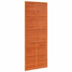 Vidaxl porte de grange marron cire 80x208 cm bois massif de pin