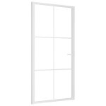 Vidaxl porte int�rieure 102, 5x201, 5 cm blanc verre esg et aluminium
