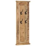 Vidaxl porte - manteaux 2 pcs bois massif de manguier 38x100 cm