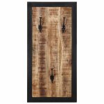 Vidaxl porte - manteau 40x2x80 cm bois de manguier massif brut