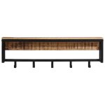 Vidaxl porte - manteau 87x10x27 cm bois de manguier massif brut Vidaxl porte - manteau 87x10x27 cm bois de manguier massif brut
