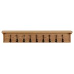 Vidaxl porte - manteau 90x16x16 cm bois de ch�ne massif