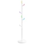 Vidaxl porte - manteau blanc 172 cm fer enduit de poudre