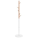 Vidaxl porte - manteau blanc 172 cm fer enduit de poudre