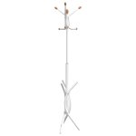 Vidaxl porte - manteau blanc 176 cm fer enduit de poudre Vidaxl porte - manteau blanc 176 cm fer enduit de poudre