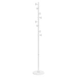 Vidaxl porte - manteau blanc 176 cm fer enduit de poudre