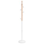 Vidaxl porte - manteau blanc 177 cm fer enduit de poudre