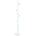 Vidaxl porte - manteau bleu 172 cm fer enduit de poudre
