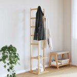 Vidaxl porte - manteau avec crochets et �tag�res 38, 5x30x156 cm bambou