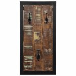 Vidaxl porte - manteau multicolore 40x2x80 cm bois massif r�cup�ration