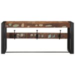 Vidaxl porte - manteau multicolore 80x35x35 cm bois massif rcupration