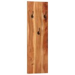 Vidaxl porte - manteaux muraux 2 pcs 36x3x110 cm bois d'acacia massif