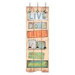 Vidaxl porte - manteau mural avec 6 crochets 120 x 40 cm live life