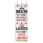 Vidaxl porte - manteau mural avec 6 crochets 120 x 40 cm men ladies