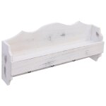 Vidaxl porte - manteau mural blanc 50x10x23 cm bois
