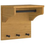 Vidaxl porte - manteau mural sandnes 43x30x42 cm bois massif pin