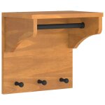 Vidaxl porte - manteau mural sandnes 43x30x42 cm bois massif pin