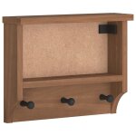 Vidaxl porte - manteau mural sandnes 45x12x35 cm bois massif pin