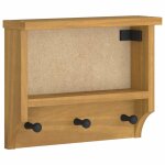 Vidaxl porte - manteau mural sandnes 45x12x35 cm bois massif pin