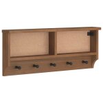 Vidaxl porte - manteau mural sandnes 87x12x35 cm bois massif pin