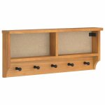 Vidaxl porte - manteau mural sandnes 87x12x35 cm bois massif pin