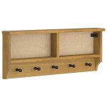 Vidaxl porte - manteau mural sandnes 87x12x35 cm bois massif pin