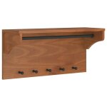 Vidaxl porte - manteau mural sandnes 87x30x42 cm bois massif pin