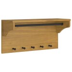 Vidaxl porte - manteau mural sandnes 87x30x42 cm bois massif pin