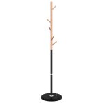 Vidaxl porte - manteau noir 172 cm fer enduit de poudre